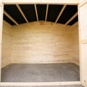 Abri de jardin en bois brut 5,83m² madriers 20mm - Habrita