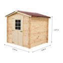 Abri de jardin en bois brut 4,28m² madriers 28mm - Habrita
