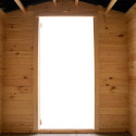 Abri de jardin en bois brut 4,28m² madriers 28mm - Habrita