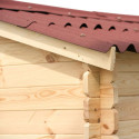 Abri de jardin en bois brut 4,28m² madriers 28mm - Habrita