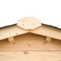 Abri de jardin en bois brut 4,28m² madriers 28mm - Habrita