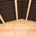 Abri de jardin en bois brut 4,28m² madriers 28mm - Habrita