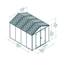 Abri de jardin RUBICON 7,2m² en aluminium et polycarbonate - Palram - Canopia