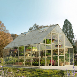 Serre Balance™ 11m² structure argent et panneaux hybrides – Canopia PALRAM