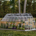Serre Balance™ 14,7m² structure argent et panneaux hybrides – Canopia by Palram