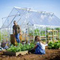 Serre Balance™ 14,7m² structure argent et panneaux hybrides – Canopia by Palram