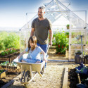 Serre Balance™ 18,4m² structure argent et panneaux hybrides – Canopia by Palram