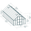 Serre Balance™ 22m² structure argent et panneaux hybrides – Canopia by Palram