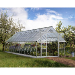 Serre Balance™ 25,6m² en aluminium et polycarbonate gris – Canopia by Palram