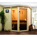 Sauna traditionnel d'angle FIONA 2 - 68mm - 4 à 5 places - KARIBU