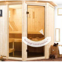 Sauna traditionnel d'angle FIONA 2 - 68mm - 4 à 5 places - KARIBU