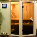 Sauna traditionnel d'angle FIONA 2 - 68mm - 4 à 5 places - KARIBU