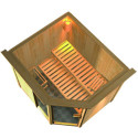 Sauna traditionnel d'angle FIONA 2 - 68mm - 4 à 5 places - KARIBU