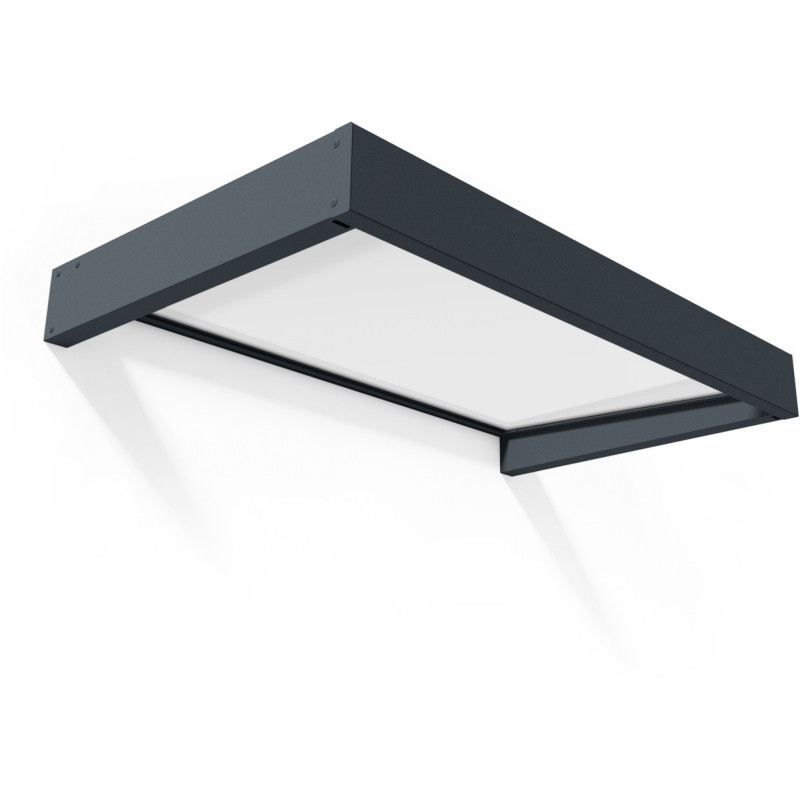 Auvent marquise en acrylique gris foncé blanc Sophia™ 1600 – Canopia	