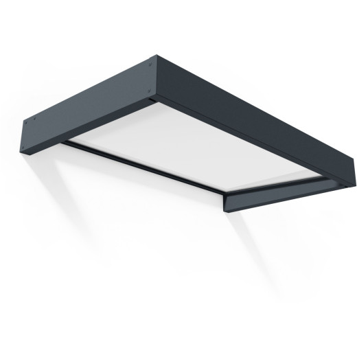 Auvent marquise en acrylique gris foncé blanc Sophia™ 1600 – Canopia	