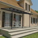 Toit de terrasse 295x434cm en aluminium gris et polycarbonate 6mm SIERRA - Palram