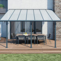 Toit de terrasse 295x434cm en aluminium gris et polycarbonate 6mm SIERRA - Palram