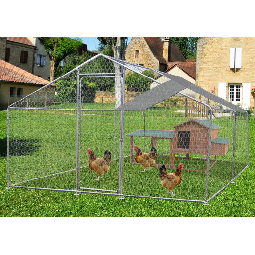 Enclos parc grillagé 6m² en acier galvanisé pour 4 à 7 poules – HABRITA