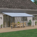 Toit de terrasse 295x619cm en aluminium gris et polycarbonate 6mm SIERRA - Palram