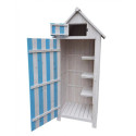 Armoire de jardin en bois lasuré bleu et blanc 0,41m² - Habrita