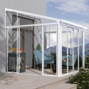 Véranda 300x305cm en aluminium blanc et polycarbonate 8mm Sanremo - Palram - Canopia