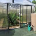 Serre de jardin SUPRA 21,30m² en aluminium naturel et verre trempé 4mm + embase incluse - Lams