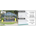 Serre de jardin SUPRA 21,30m² en aluminium naturel et verre trempé 4mm + embase incluse - Lams