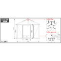 Serre de jardin SUPRA 26,10m² en aluminium naturel et verre trempé 4mm + embase incluse - Lams