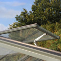 Serre de jardin SUPRA 31,50m² en aluminium naturel et verre trempé 4mm + embase incluse - Lams