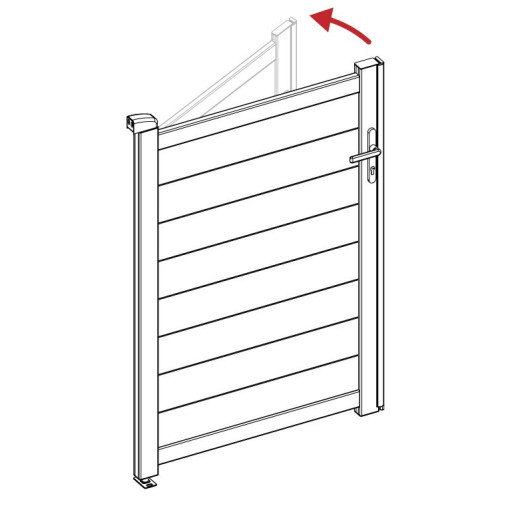 Kit de modification pour ouverture poussant gauche - portillon 142cm - X-Métal
