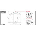 Serre de jardin ESSENTIA 12,50m² en aluminium laqué et verre trempé 4mm + embase incluse - Lams