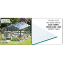 Serre de jardin ESSENTIA 12,50m² en aluminium laqué et verre trempé 4mm + embase incluse - Lams