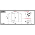 Serre de jardin ESSENTIA 9,60m² en aluminium laqué et verre trempé 4mm + embase incluse - Lams