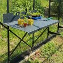 Table à rempoter en aluminium naturel 80x50cm pour serres Lams