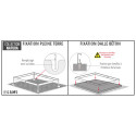 Serre Laurus Uranus 12,90m² en aluminium laqué gris et verre trempé 3mm + embase incluse - Natura Lams