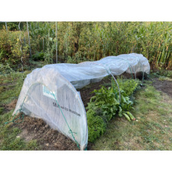 Serre chenille de jardin 1,3x7,5m en PE non armé 200 microns Serres Tonneau