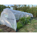 Serre chenille de jardin 1,3x7,5m en PE non armé 200 microns Serres Tonneau