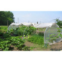 Serre chenille de jardin 1,3x7,5m en PE non armé 200 microns Serres Tonneau