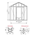Serre de jardin LUXIA Rétro 7,3m² en aluminium laqué et verre trempé 4mm + embase incluse - Lams