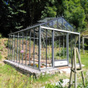 Serre de jardin LUXIA Rétro 11,80m² en aluminium laqué et verre trempé 4mm + embase incluse - Lams