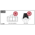 Serre de jardin LUXIA Rétro sur muret 14,30m² en aluminium laqué et verre trempé 4mm - Lams