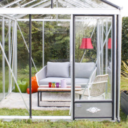 Porte supplémentaire battante 77x195cm pour serre Luxia sur muret - Lams