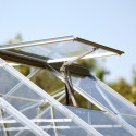 Serre de jardin LUXIA sur muret 9,60m² en aluminium laqué et verre trempé 4mm - Lams