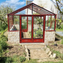 Serre de jardin LUXIA 11,80m² en aluminium laqué et verre trempé 4mm + embase incluse - Lams