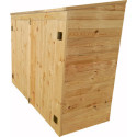 Coffre de jardin en bois traité 28mm 2000L ALTO Blanc - Gardy Shelter
