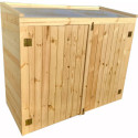 Coffre de jardin en bois traité 28mm 2000L ALTO Blanc - Gardy Shelter