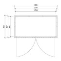 Coffre de jardin en bois traité 28mm 2000L ALTO Blanc - Gardy Shelter