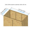 Coffre de jardin en bois traité 28mm 2000L ALTO Blanc - Gardy Shelter