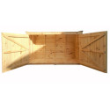 Coffre de jardin en bois traité 28mm 2000L LARGO Blanc - Gardy Shelter
