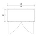 Coffre de jardin en bois traité 28mm 2000L LARGO Blanc - Gardy Shelter